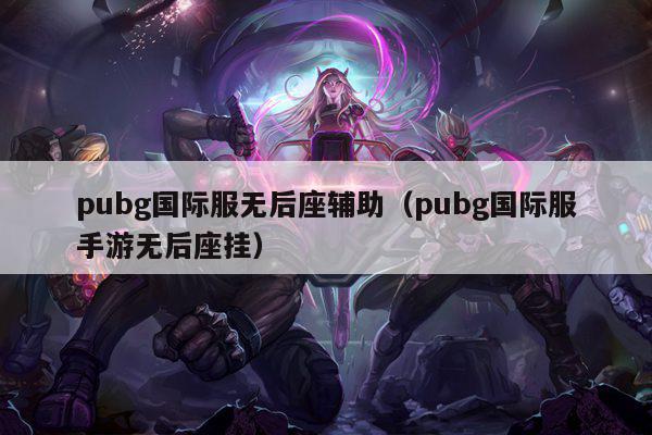 pubg国际服无后座辅助（pubg国际服手游无后座挂）