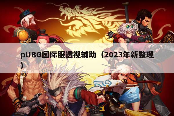 pUBG国际服透视辅助（2023年新整理）