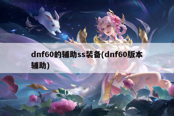 dnf60的辅助ss装备(dnf60版本辅助)