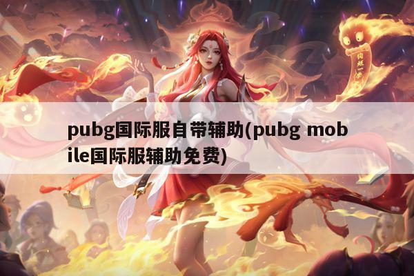 pubg国际服自带辅助(pubg mobile国际服辅助免费)