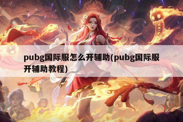 pubg国际服怎么开辅助